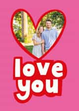 Personalised Valentines Day Photo Card created by Sea & Tea - Classic Valentine's Day Card/Anniversary - Love You