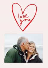 Personalised Valentines Day Photo Card created by Chloe Turner - Classic Valentine's Day/Anniversary Card - Love You Heart