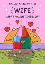 Cute Valentine's Day Card - For Wife - Cuddles created by Cheeky Legends