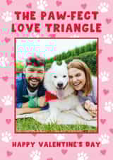 Personalised Valentines Day Photo Card created by Pink Peach Cards - Funny Valentine's Day Card - Love Triangle