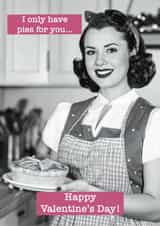 Funny ‘I only have pies for you’ valentines card for your significant other. created by Rosie bees craft box