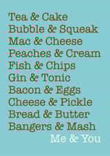 Arty Valentine's Day Card - Perfect Pairings - Me And You created by Dicky Bird