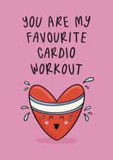 Cheeky Valentine's Day Card - My Favourite Cardio Workout created by Muses & May 