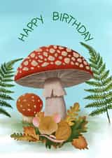 Enchanting woodland birthday card. created by Sharonflemingart