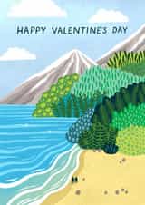 Classic Valentine's Day Card - Beach Mountains created by Pear Tree Press