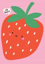 Cute Valentine’s Day Card – Kawaii Strawberry created by by Rosie Banton