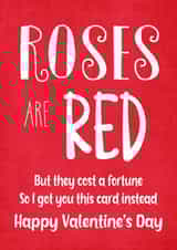 A Funny Card for your Valentine when you are Frugal but still full of Love created by Louise Potton Designs