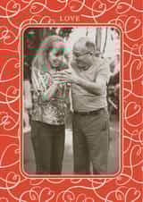 Personalised Valentines Day Photo Card created by Sabrin Deirani - Classic Valentine’s Day Card - Hearts - Love