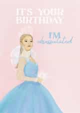Pretty Wicked Card - Glinda Obsessulated Birthday Card created by Sian Moore Illustration