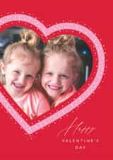 Personalised Valentines Day Photo Card created by Olivia Raufman Design - Classic Valentine’s Day Card – Heart Frame