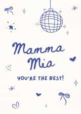 Mamma Mia Mother’s Day card - cute - for mum created by Molly Cards UK