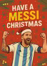 Messi Football Christmas Card created by Abby Bailey