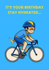 Funny cycling happy birthday beers card created by Mad Funny