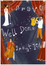 Classic Congratulations Card - Music Orchestra Theme - Bravo created by Krupali Patel