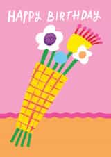 Pretty Birthday Card - Flower Bouquet created by Paper Salad