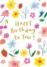 Pretty Birthday Card - Painterly Flowers created by Paper Salad