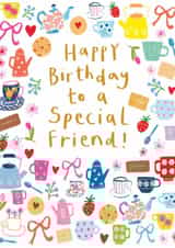 Classic Birthday Card - Special Friend - Teacups created by Paper Salad