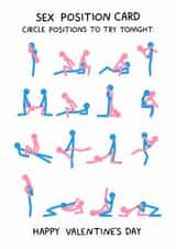 Naughty Cheeky Sex Position Valentine’s Day Card For Boyfriend/ Girlfriend created by YAWN DESIGNS