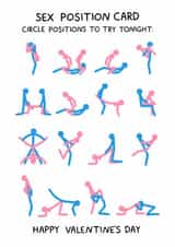 Naughty Cheeky Sex Position Valentine’s Day Card For Boyfriend/ Girlfriend created by YAWN DESIGNS