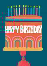 Classic Birthday Card - Retro Cake created by Paper Salad