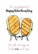Cute Valentines Card - Haloumi and You - Cheesy Card for Girlfriend created by Bishop, Please!