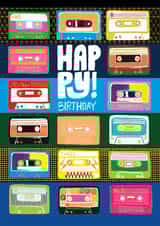 Classic Birthday Card - Retro Cassettes created by Paper Salad