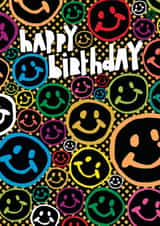 Classic Birthday Card - For Him - Smiley Faces created by Paper Salad