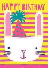 Cute Birthday Card - Party Bunny created by Paper Salad