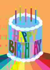 Classic Birthday Card - Rainbow Cake created by Paper Salad