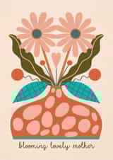 Arty Mother's Day/Birthday Card - Blooming Lovely - Flowers created by NICHOLA COWDERY ILLUSTRATIONS 