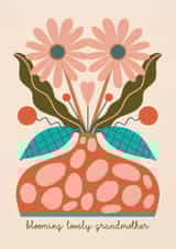 Arty Birthday Day Card - Blooming Lovely Grandmother created by NICHOLA COWDERY ILLUSTRATIONS
