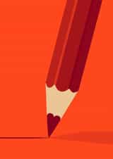 Love heart pencil created by Alice Mollon