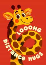 Cute Get Well/Sympathy Card - Long Distance Hugs - Giraffe created by Folio | Ian Owen