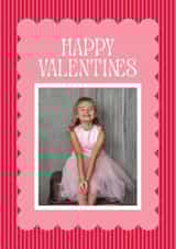 Personalised Valentines Day Photo Card created by Cindy Reynolds - Bubble Frame Valentine Stripes