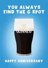 Cheeky Anniversary Card - For Him - Guinness - G Spot created by Pink Peach Cards