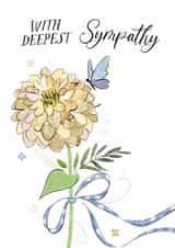 With Deepest Sympathy - flower & butterfly created by Katie Phythian Design