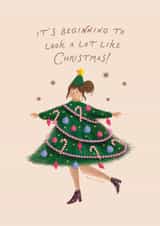 Classic Christmas Card - It's Beginning To Look A Lot Like Christmas! - For Her created by Studio Mads