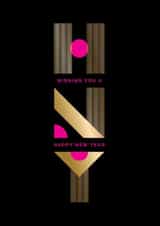 Stylish Funky Typographic New Year Card for Friends created by Kelly Price