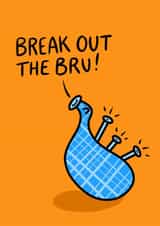 Cute Congratulations Card - Break Out The Bru - Bagpipe created by Greetin’ Cards UK