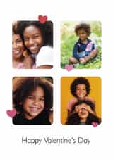 Personalised Valentines Day Photo Card created by Grey Street Paper - Classic Valentine's Day Card - Hearts