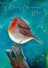 Traditional Christmas Card - For Mum - Robin created by Giddy Kipper
