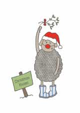 Mistletoe Christmas Kisses Sheep Card created by FELLTARN
