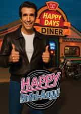 Funny Birthday Card - Fonzie - Happy Days created by ShortRound888