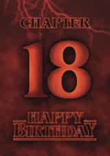 Fun 18th Birthday Card - Stranger Things created by Choo Choo 