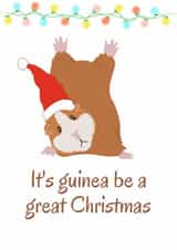 Cute guinea pig Christmas card created by Anna Green