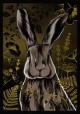 Cute Woodland Hare Card – Nature Lover Gift – For Friend or Just Because created by Leanne Congdon