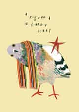 Winter Pigeon Card created by A Does Art