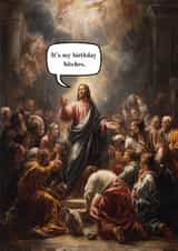 Funny Jesus Christmas and Birthday Card created by something witty