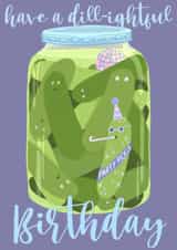 Funny birthday card for your pickle loving friend or family who loves to party created by Anneka Else