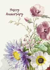 Anniversary Card with flowers created by David Bennett